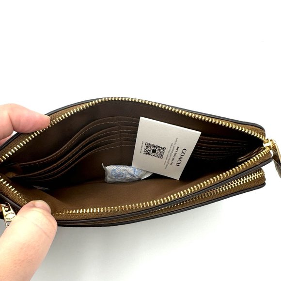 3317 COACH DOUBLE ZIP WALLET - Picture 5 of 8